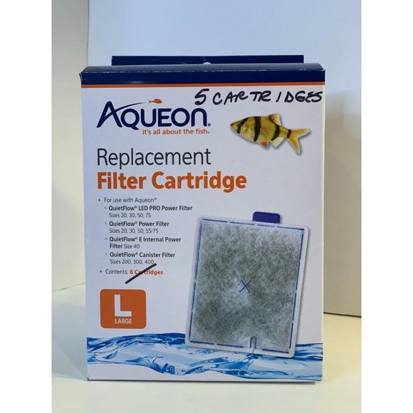 New Aqueon Large Replacement Filter Cartridge Pack of 5 Fish Tank Care L - Picture 1 of 3